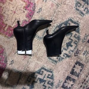 Aldo Black Sculpted Heeled Boots